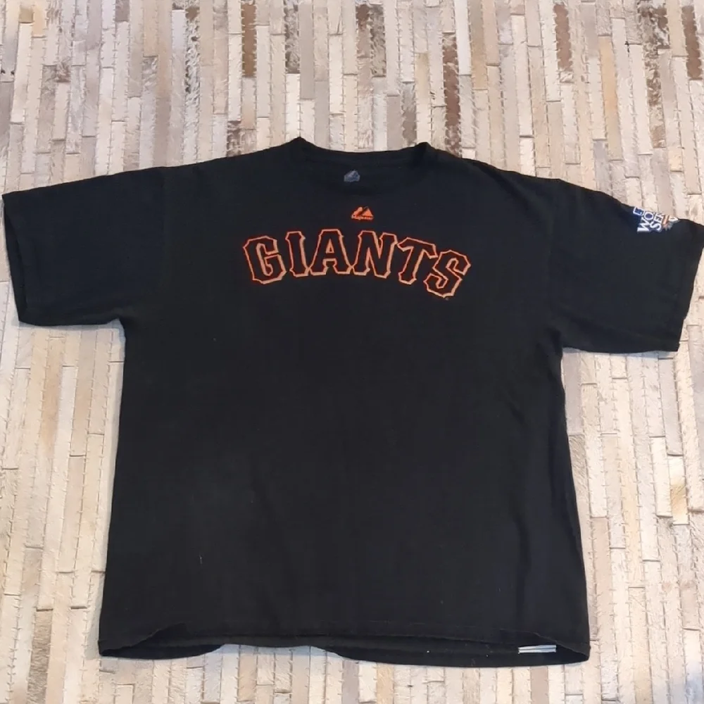 Vintage Majestic San‎ Francisco Giants Buster Posey 2010 World Series T-Shirt